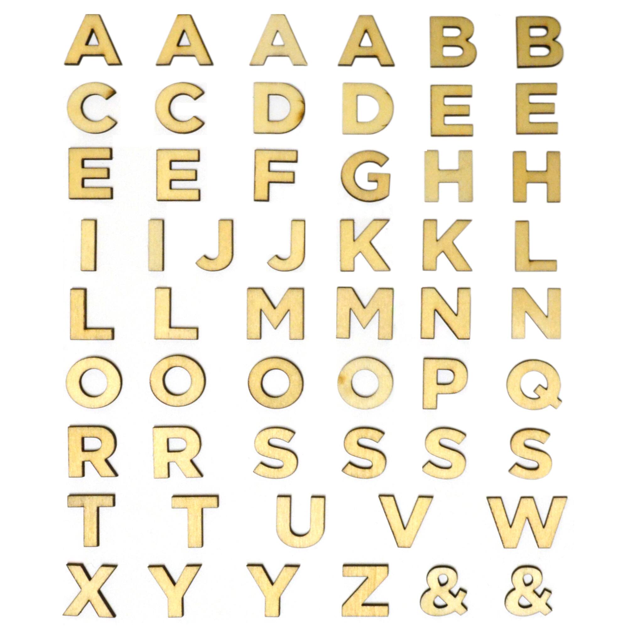 3/4" Wood Block Letters, 54ct. by Make Market®